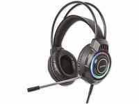 Manhattan - Gaming-Headset Over-Ear mit rgb led, schwarz