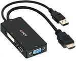 Lindy 38182 Videokabel-adapter 0,15 M Schwarz