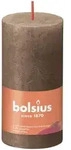 Bolsius - Rustik Stumpenkerze Wildleder Braun, H&ouml;he 10 Cm, &Oslash; 5 Cm Stumpen- Und