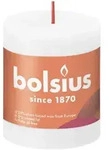 Bolsius - Rustik Stumpenkerze Wolkiges Wei&szlig;, H&ouml;he 8 Cm, &Oslash; 6,8 Cm Stumpen- Und