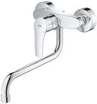 Grohe Eurosmart Einhand-sp&uuml;ltischarmatur, Wandmontage, Ausladung