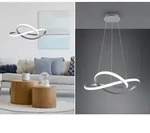 Led Pendelleuchte Course Silber Mit Stufen Dimmer, 4000k Neutralwei&szlig;, &Oslash; 60cm