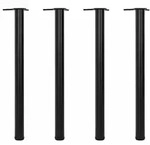 4 H&ouml;henverstellbare Tischbeine Schwarz 870 Mm Vidaxl