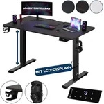 H&ouml;henverstellbarer Schreibtisch Mit Tischplatte Elektrisch Lcd- Display 73-118cm