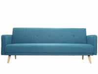 Sofa verstellbar 3 Plätze skandinavisches Design Blaugrün ULLA - Entenblau