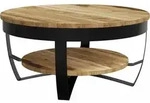 Couchtisch Raues Massives Mangoholz 65x32 Cm - Vidaxl
