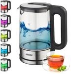 Mesko Home Ms 1301b Elektrischer Wasserkocher 1,7 L 2200 W Schwarz, Edelstahl,