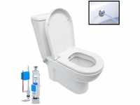 Stand-WC Dusch/Taharet Kombination inkl. Armatur heiß/kalt + Spülkasten +...
