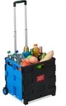 Relaxdays Einkaufstrolley Klappbar, Teleskop-griff, 2 Gummi Rollen, Bis 35 Kg,