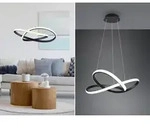 Led Pendelleuchte Course Schwarz Mit Stufen Dimmer, 4000k Neutralwei&szlig;, &Oslash; 60cm
