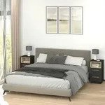 Vicco - Nachttisch Beatrice, Anthrazit, 36 X 68 Cm 2er Set