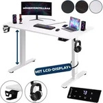 H&ouml;henverstellbarer Schreibtisch Mit Tischplatte Elektrisch Lcd- Display 73-118cm