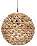 H&auml;ngeleuchte Sand Mit Lampenschirm Aus Hyazinth, &Oslash; 38 Cm