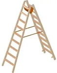 Layher 1020 Holzstehleiter Mit 2x9 Stufen