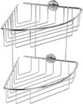 Tesa 40215-00000-00 Baath Plus Eckduschkorb Klebstoff Chrom (gl&auml;nzend)