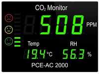 CO2 Messgerät Pce Instruments pce-ac 2000 Temperatur, Luftfeuchtigkeit, CO2