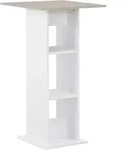 Bartisch Wei&szlig; Und Beton 60x60x110 Cm - Vidaxl