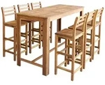 Bartisch Und Stuhl-set 7-tlg. Akazienholz Massiv Vidaxl