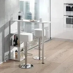 Vicco - Bartisch-set Vincent, Wei&szlig;, 113 X 39.8 Cm Mit 2 Barhockern