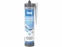 Knauf - Sanitär-Silikon zementgrau 300 ml Silikon Sanitär Bad Dusche Dichtstoff