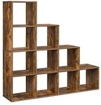 B&uuml;cherregale, B&uuml;cherregal Mit 10 W&uuml;rfeln, Raumteiler, Freistehendes