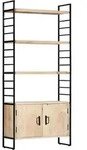 Vidaxl - B&uuml;cherregal 4 Ebenen 80x30x180 Cm Mango Massivholz
