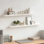 Bilderleisten 2 Stk. Wei&szlig; 80x9x3 Cm Mdf Vidaxl