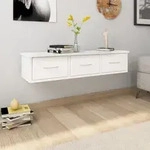 Vidaxl Wall-mounted Drawer Shelf White 88x26x18,5 Cm Engineered Wood