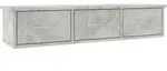 Wand-schubladenregal Betongrau 88x26x18,5 Cm Holzwerkstoff Vidaxl