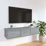 Wandschrank Grau Sonoma 88x26x18,5 Cm Holzwerkstoff Vidaxl