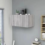 Wandschrank Grau Sonoma 80x39x40 Cm Holzwerkstoff Vidaxl