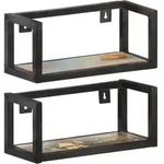 Wandregale 2 Stk. 40 Cm Altholz Massiv Vidaxl