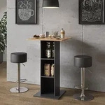 Vicco - Bartisch-set Rodeo, Anthrazit, 70 X 70 Cm Mit 2 Barhockern