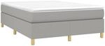 Bettgestell Ohne Matratze Hellgrau 140x190 Cm Stoff Vidaxl