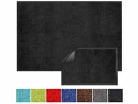 Floordirekt - Schmutzfangmatte Monochrom Schwarz 40 x 60 cm - Schwarz