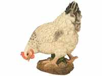 No Name Riviera - Pickende weiße Huhnfigur aus Harz