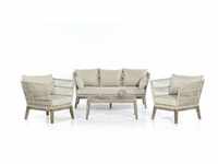 Lounge Sofa Set Astoria sandfarben Sitzgruppe Gartenmöbel Set - Sunny Smart