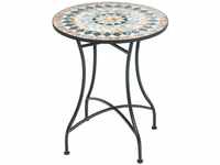 TrendLine Gartentisch Provence Mosaik 60 cm Tisch Beistelltisch Terrassentisch