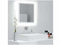 LED-Badspiegel,Wandspiegel Hochglanz-Weiß 40x8,5x37 cm Acryl vidaXL