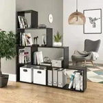 Treppenregal , Schwarz, 163 X 155 Cm Vicco