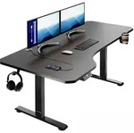 H&ouml;henverstellbarer Schreibtisch Mit Tischplatte Elektrisch Lcd- Display 73-118cm