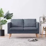 Sofa 2-sitzer Stoff Dunkelgrau - Vidaxl