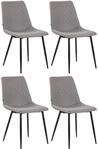4er Set Esszimmerst&uuml;hle Telde Stoff Grau