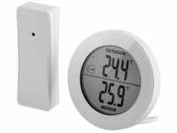 Digitales Thermometer mit Außensensor, Außentemperatur und Innentemperatur...