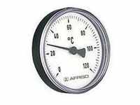 Bimetall Thermometer 0-120 Grad 63696 Gehäuse 100mm, 100mm Schaft, 1/2' Anschluss -
