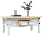 Couchtisch Mexiko-stil Kiefernholz Wei&szlig; 100x55x44 Cm - Vidaxl