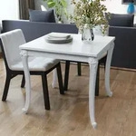 Esstisch 80x80x76 Cm Hochglanz-wei&szlig; Vidaxl