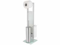 Wenko - Toilettenpapierständer mit Ersatzrollenhalter und WC-Bürste rivalta, 3in1