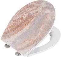 Wenko Premium Wc-sitz Canyon Mit Relief, Aus Antibakteriellem Duroplast, Mit