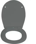 Wenko - Wc-sitz Vorno Neo Grau, Aus Antibakteriellem, Stabilem Duroplast, Grau,
